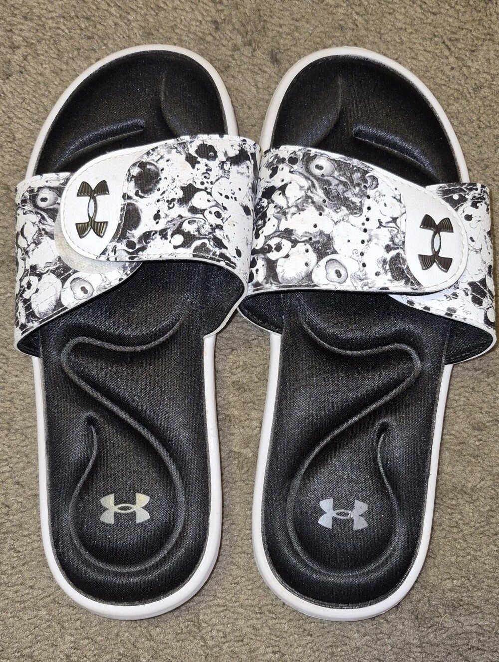 Under Armour Women's Comfort Slides Sandal Flip Flop Size 10 Adjustable Strap